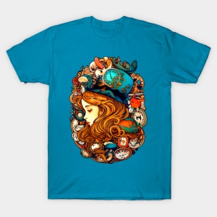 Alice in Wonderland Art Nouveau T-Shirt